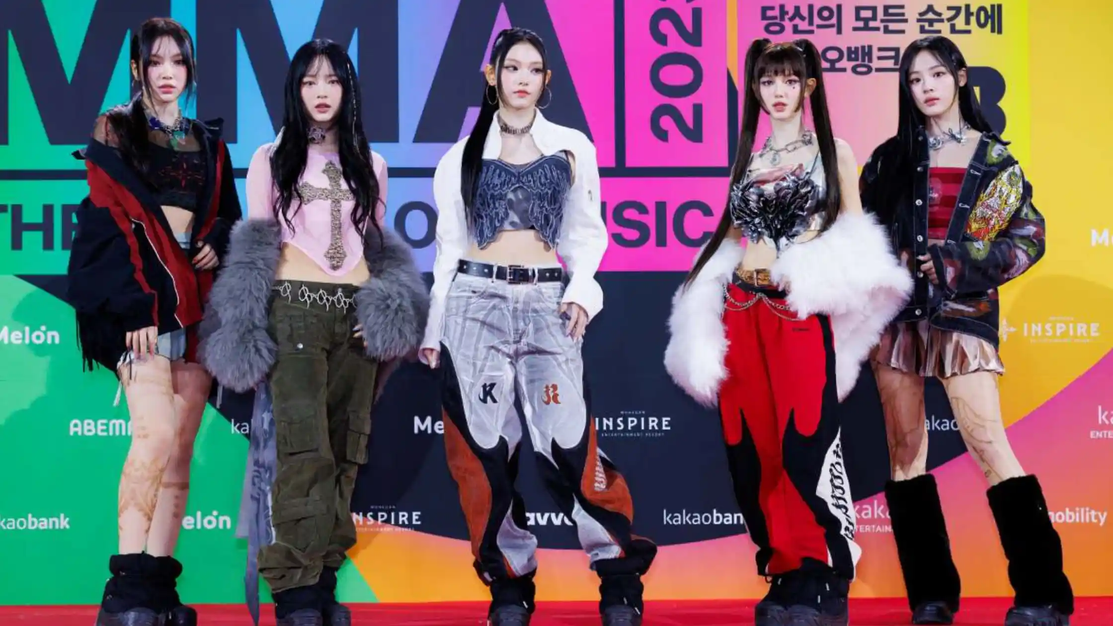 New Jeans no Melon Awards, uma das premiações de k-pop