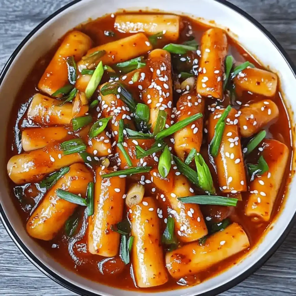 Foto de um Tteokbokki, uma das comidas dos doramas