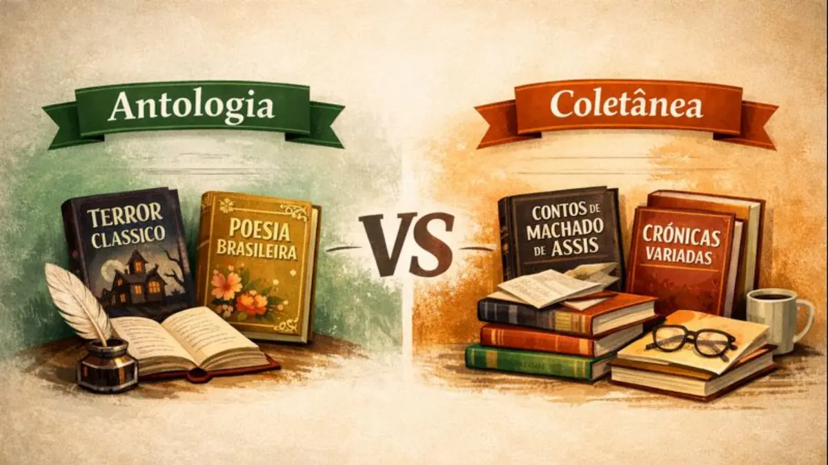 Imagem ilustrativa da diferença entre antologia e coletânea