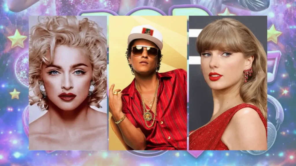 Fotos de alguns nome da Música Pop