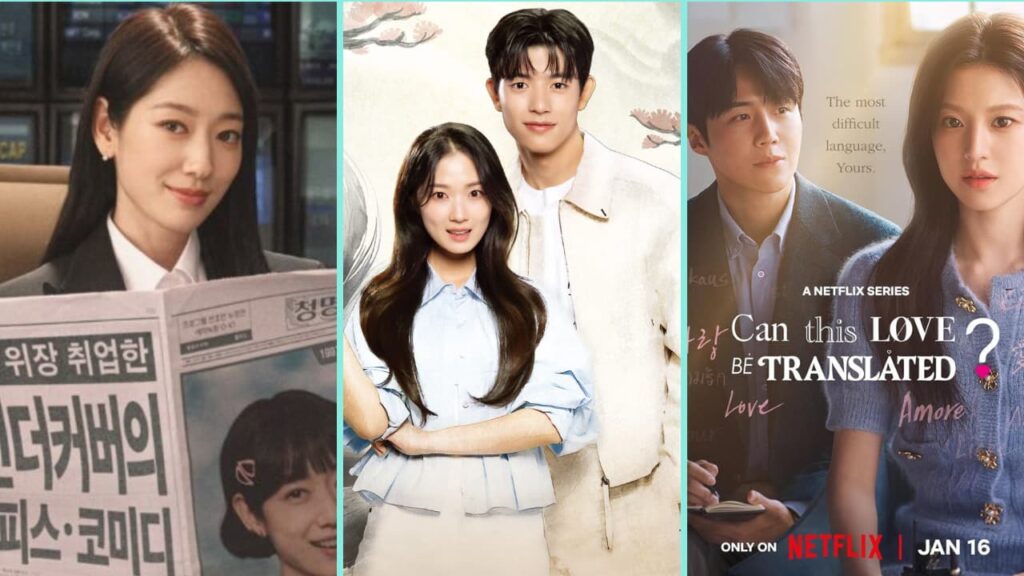 Imagem com alguns novos doramas