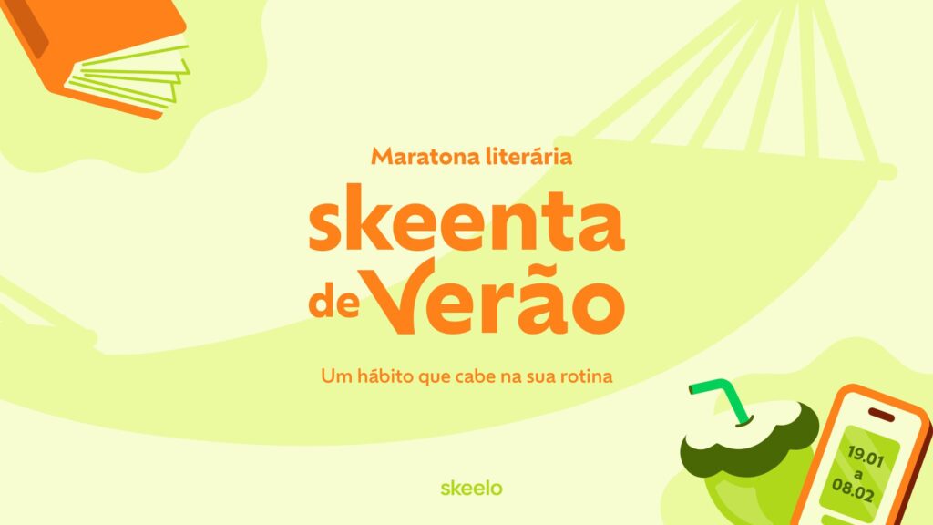 Imagem promocional da maratona literária Skeenta de Verão